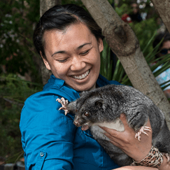 An animal encounter at the zoo. 