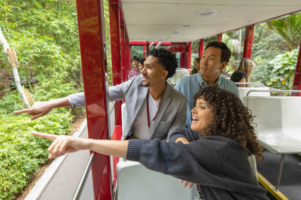 guests on bus tour