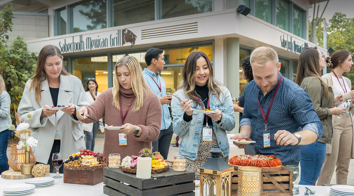 corporate group eating apps