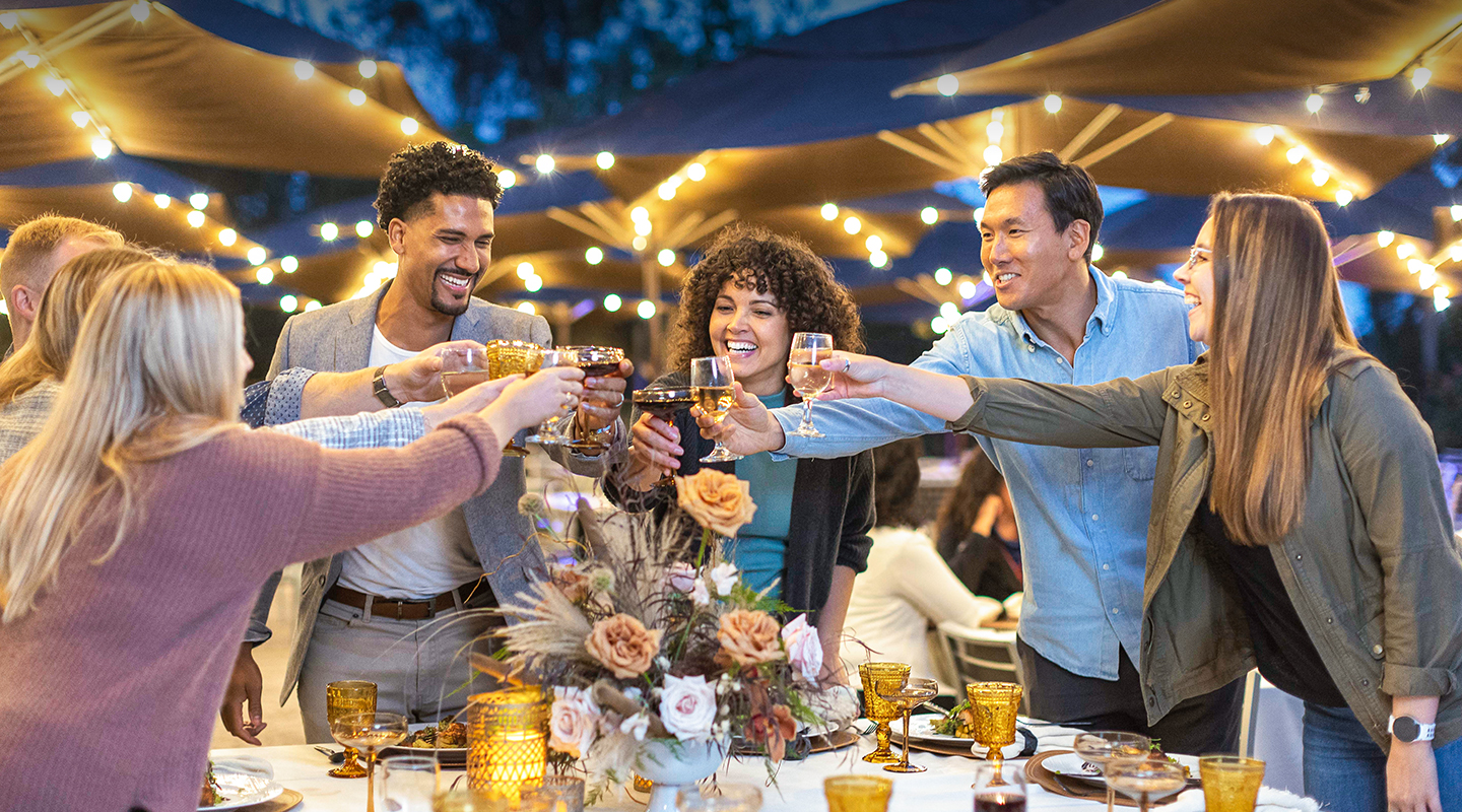 guests toasting