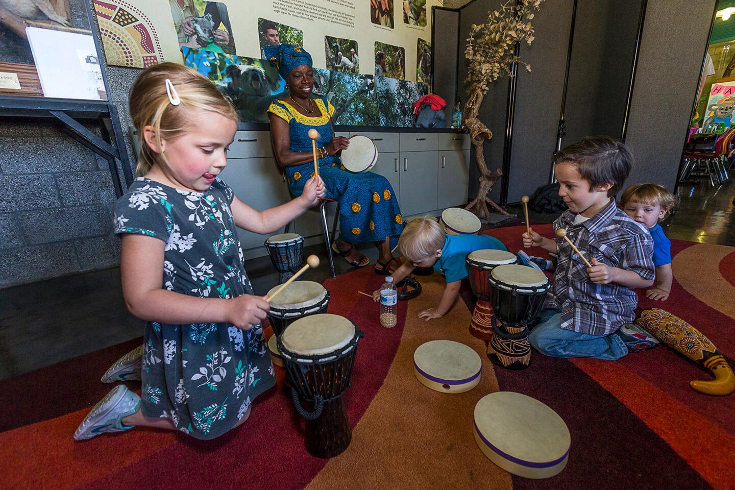 kids with drums